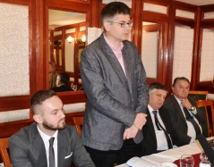 26. novembar 2017. Narodni poslanik Aleksandar Čotrić na konferenciji u Pečuju 